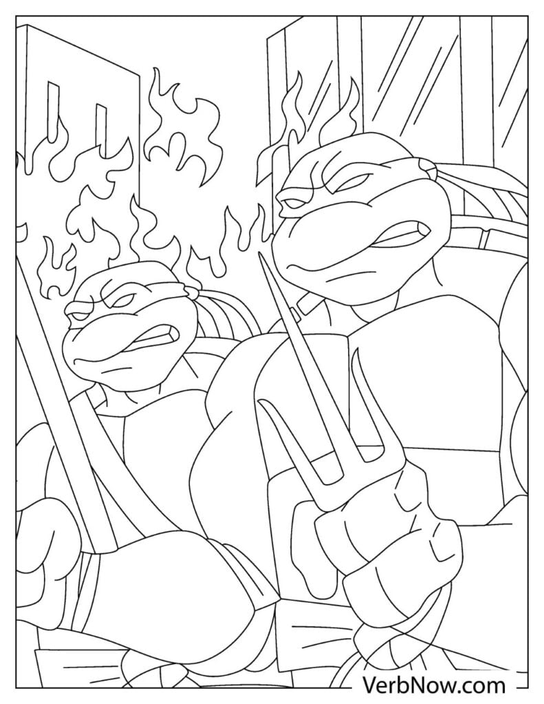 170+ Ninja Turtle Color Pages 144