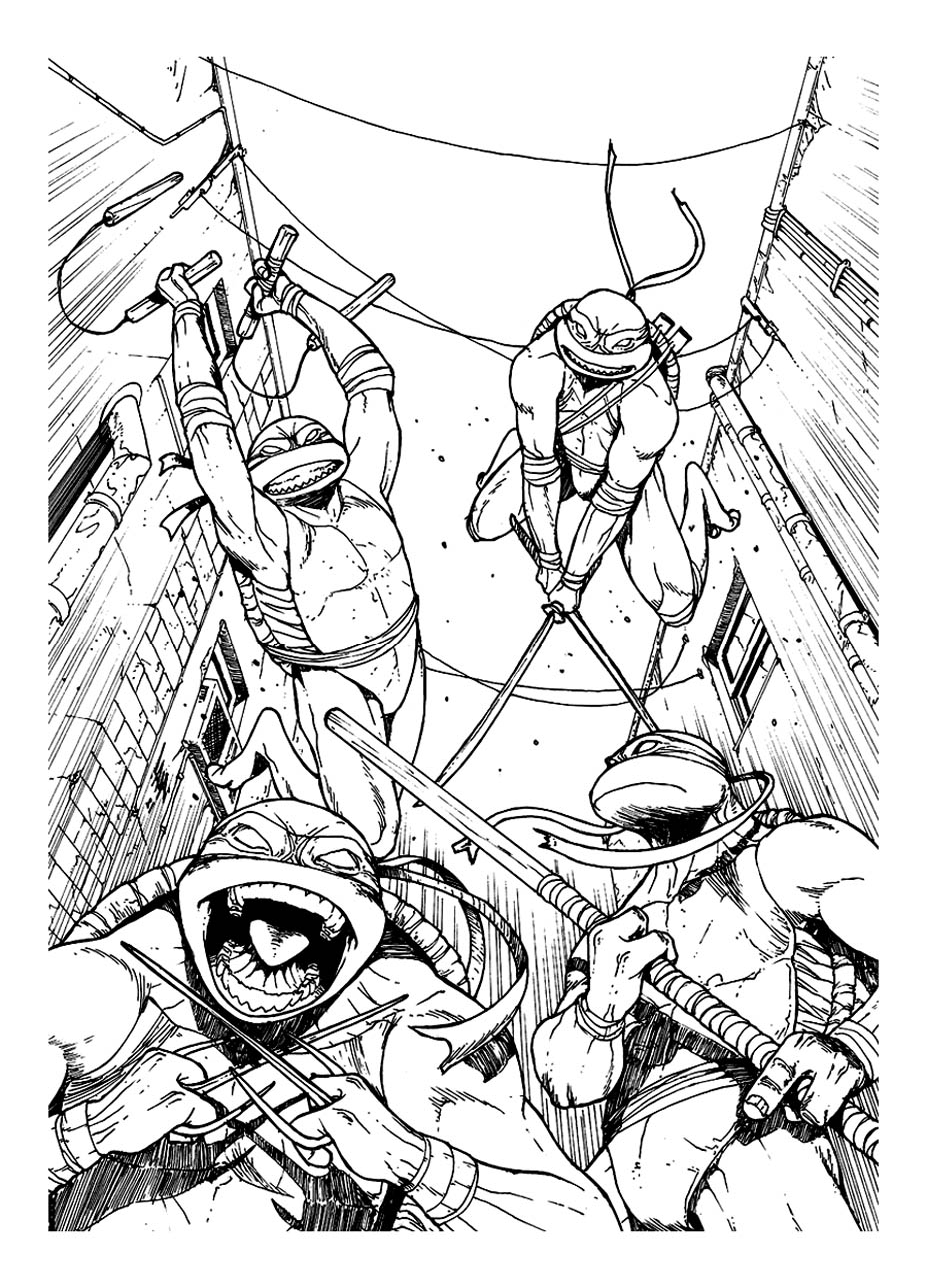 170+ Ninja Turtle Color Pages 88