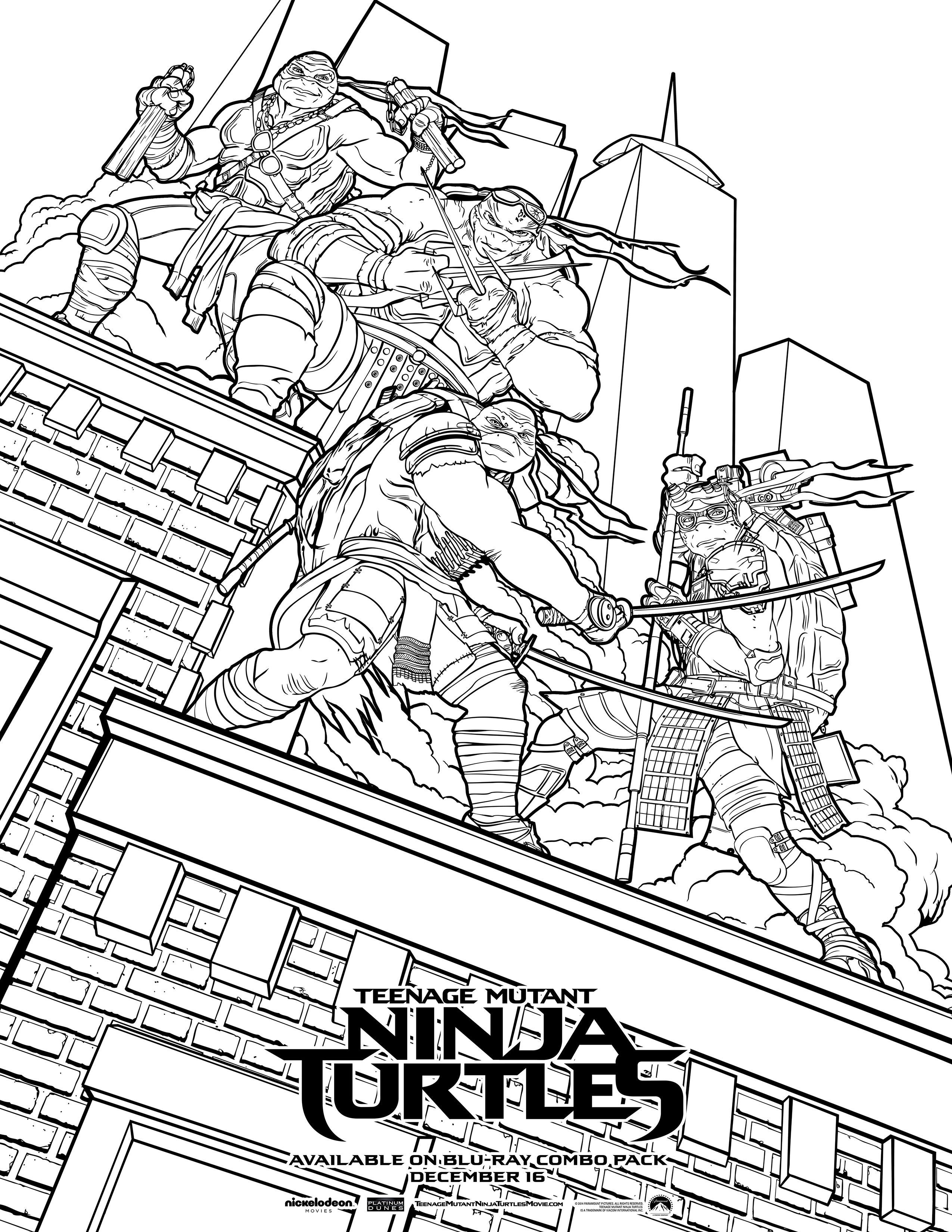 170+ Ninja Turtle Color Pages 9