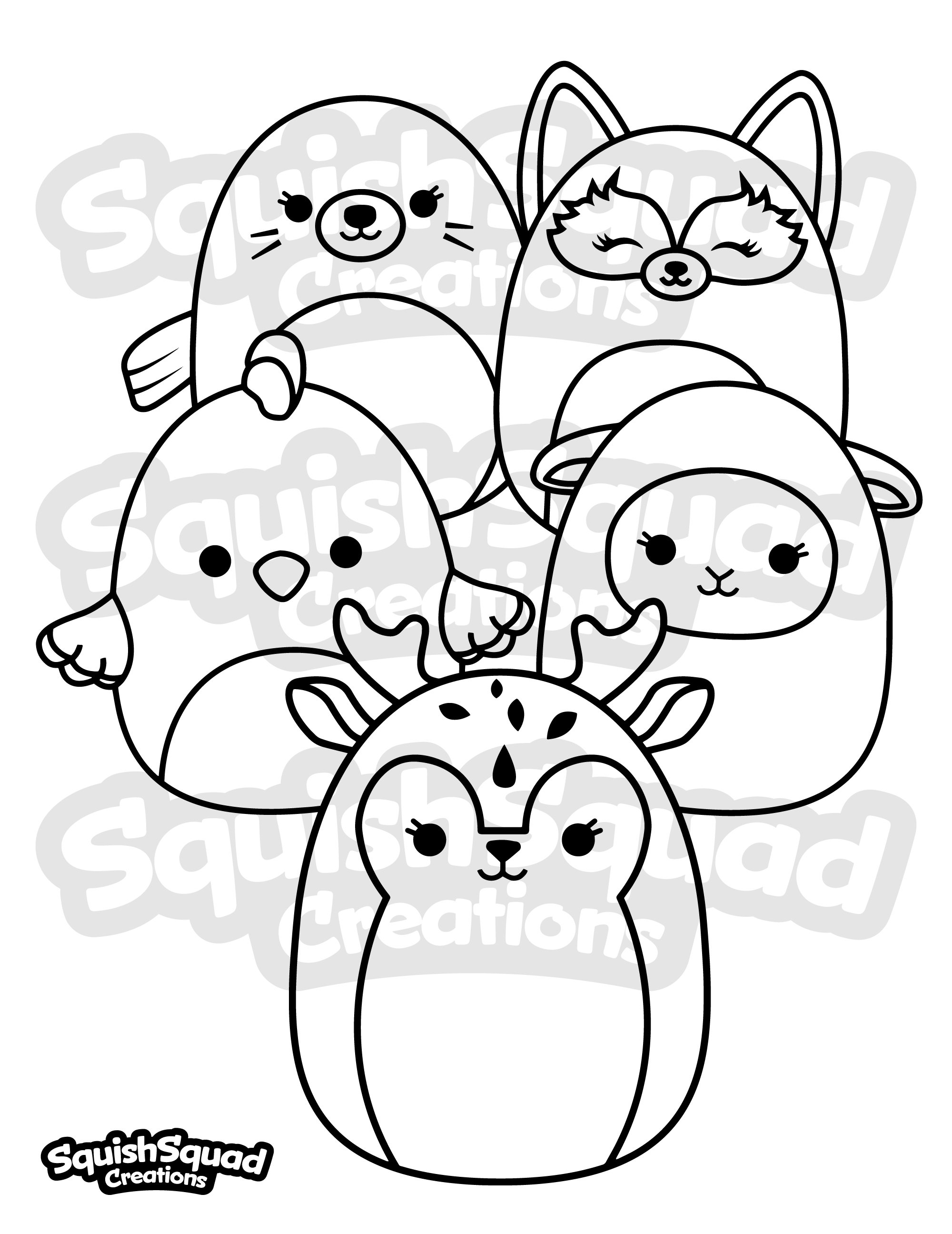 Squishmallows Coloring Pages: 100 Cute and Cuddly Characters to Color 102