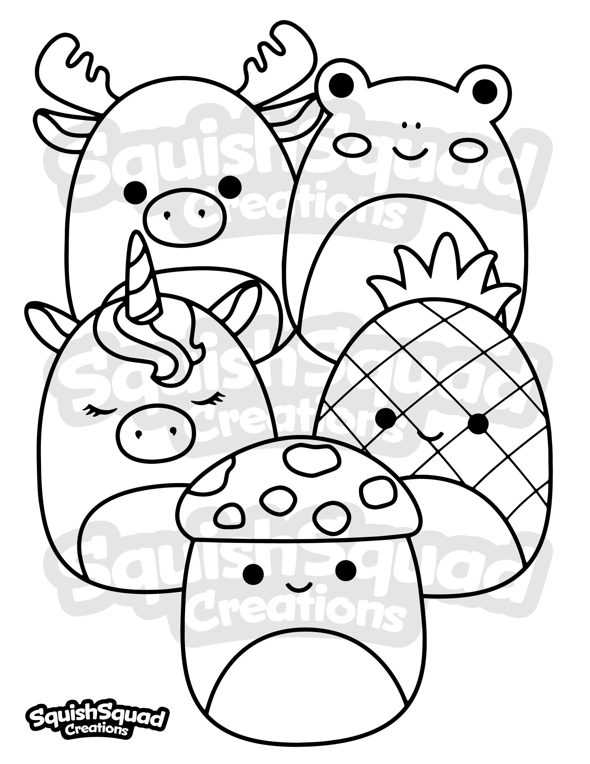 Squishmallows Coloring Pages: 100 Cute and Cuddly Characters to Color 107