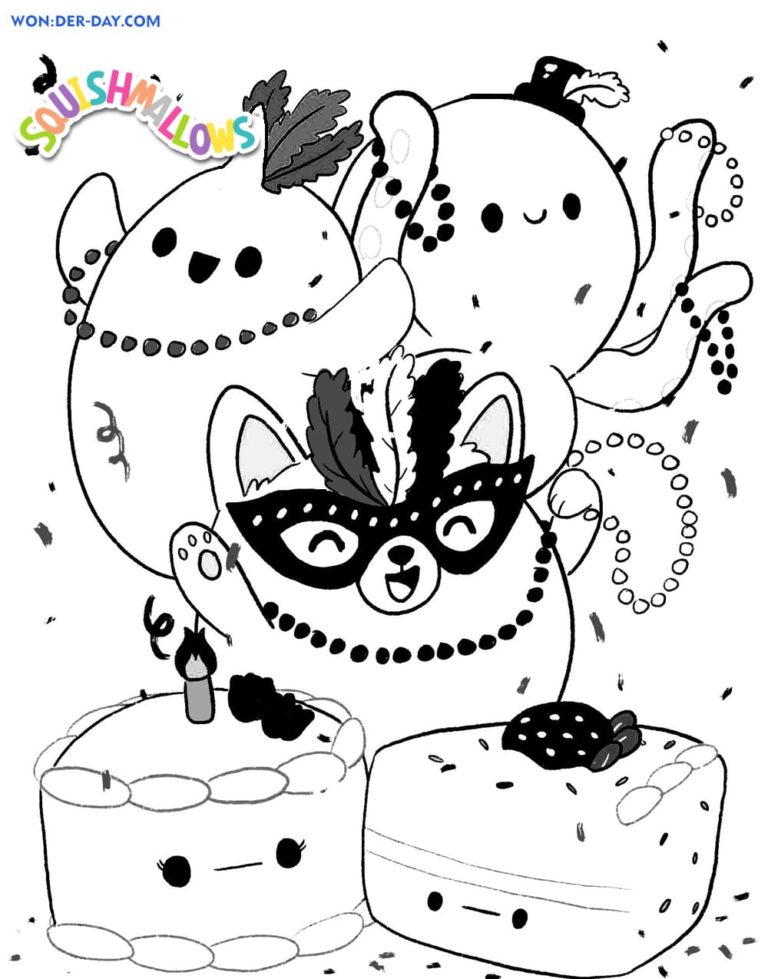 Squishmallows Coloring Pages: 100 Cute and Cuddly Characters to Color 109