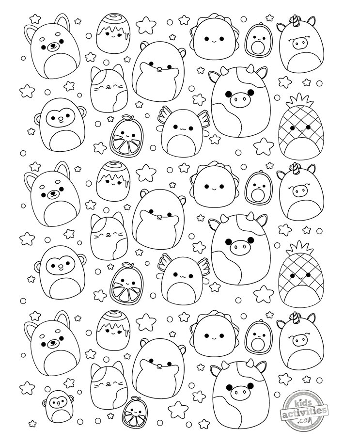 Squishmallows Coloring Pages: 100 Cute and Cuddly Characters to Color 14