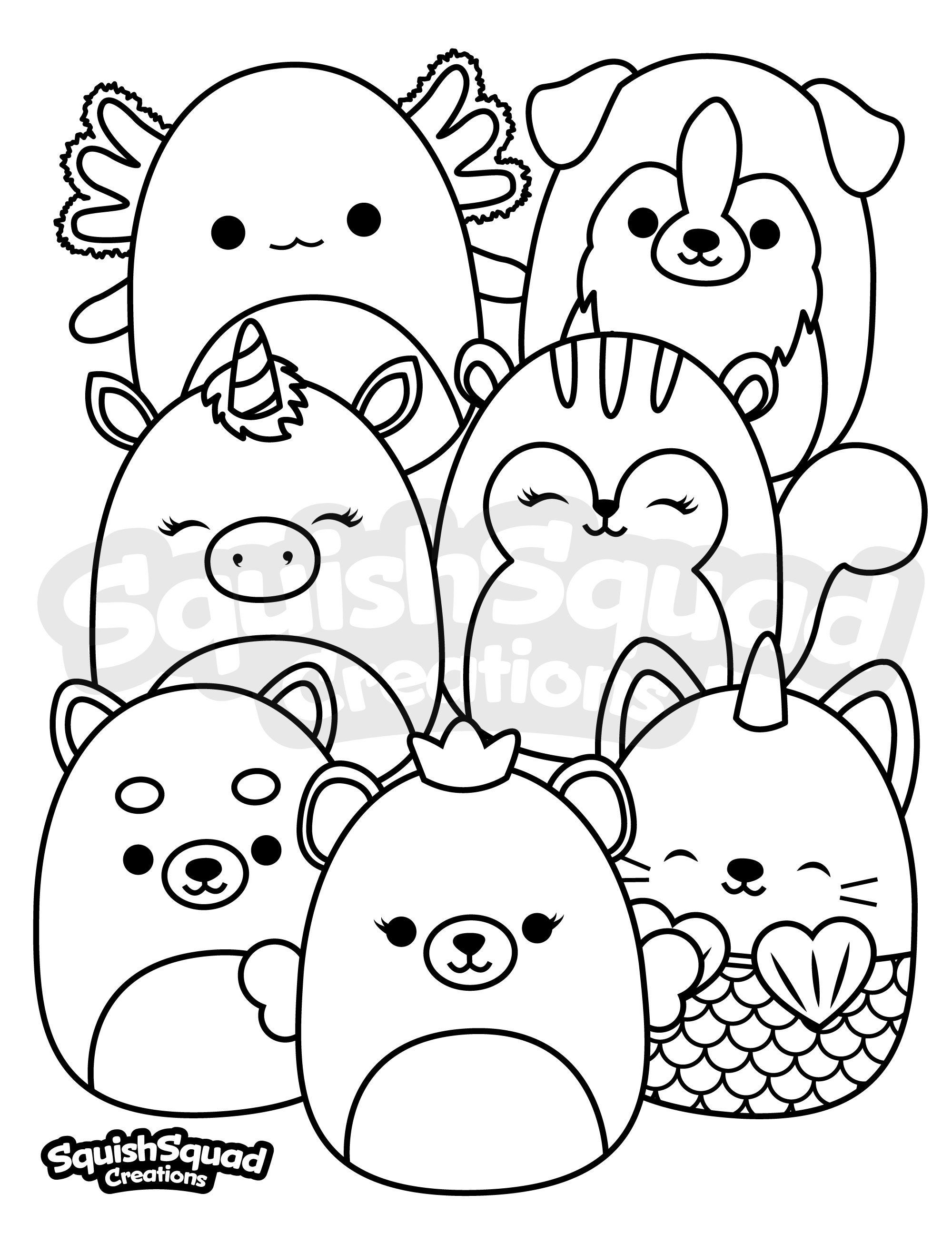 Squishmallows Coloring Pages: 100 Cute and Cuddly Characters to Color 17