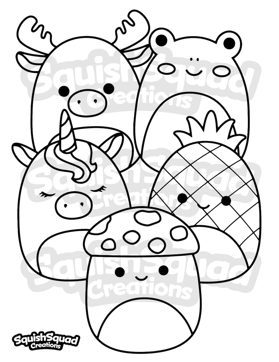 Squishmallows Coloring Pages: 100 Cute and Cuddly Characters to Color 21