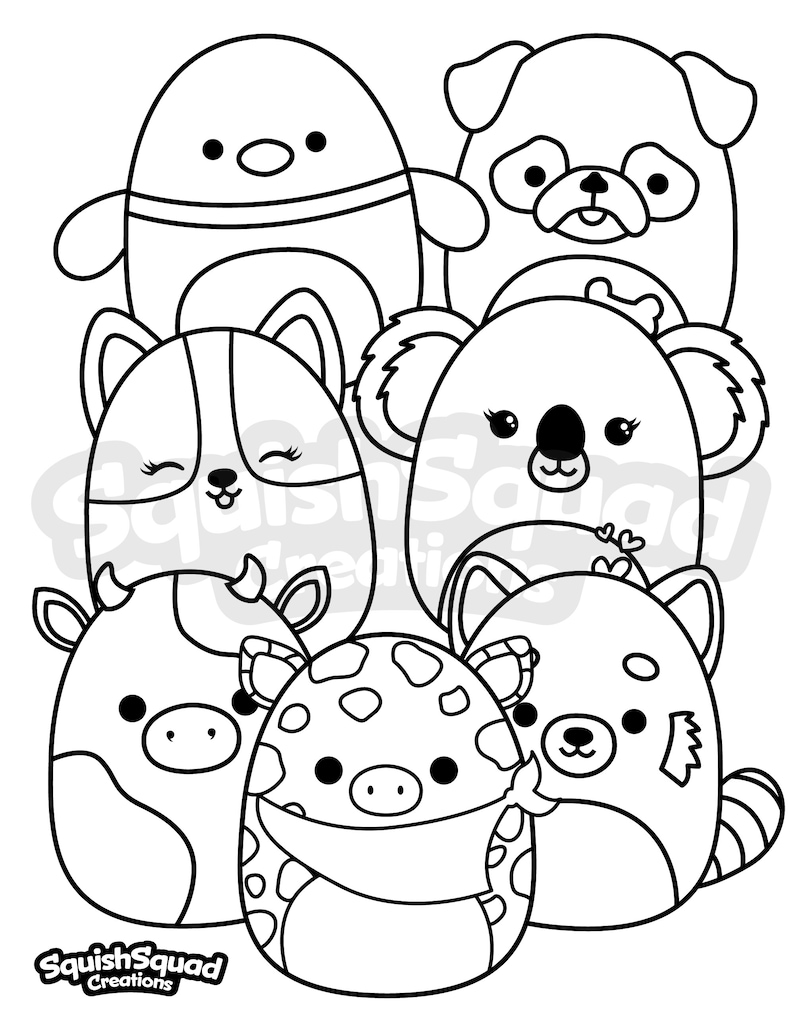 Squishmallows Coloring Pages: 100 Cute and Cuddly Characters to Color 38