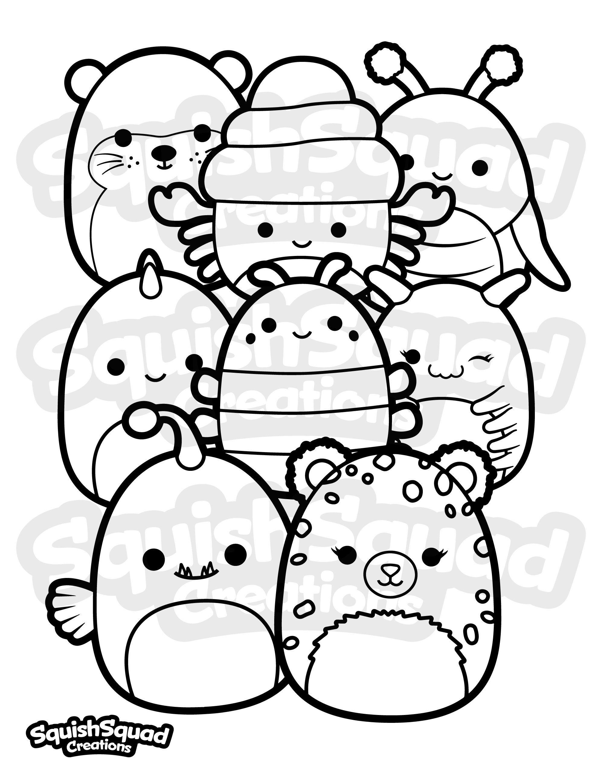 Squishmallows Coloring Pages: 100 Cute and Cuddly Characters to Color 6