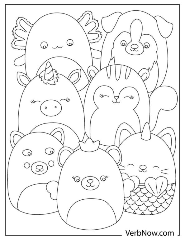 Squishmallows Coloring Pages: 100 Cute and Cuddly Characters to Color 7