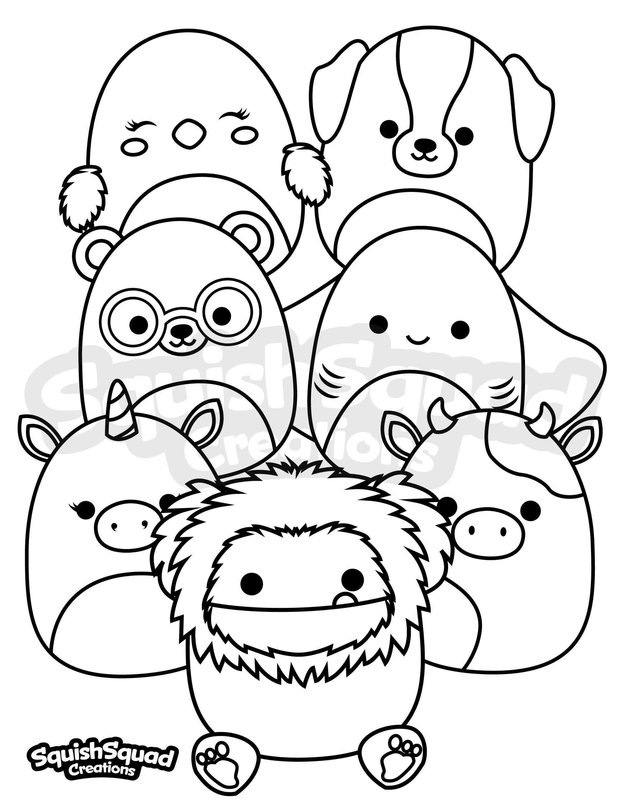 Squishmallows Coloring Pages: 100 Cute and Cuddly Characters to Color 70