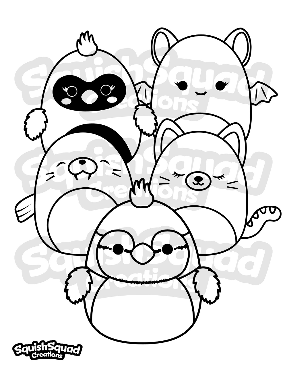 Squishmallows Coloring Pages: 100 Cute and Cuddly Characters to Color 81