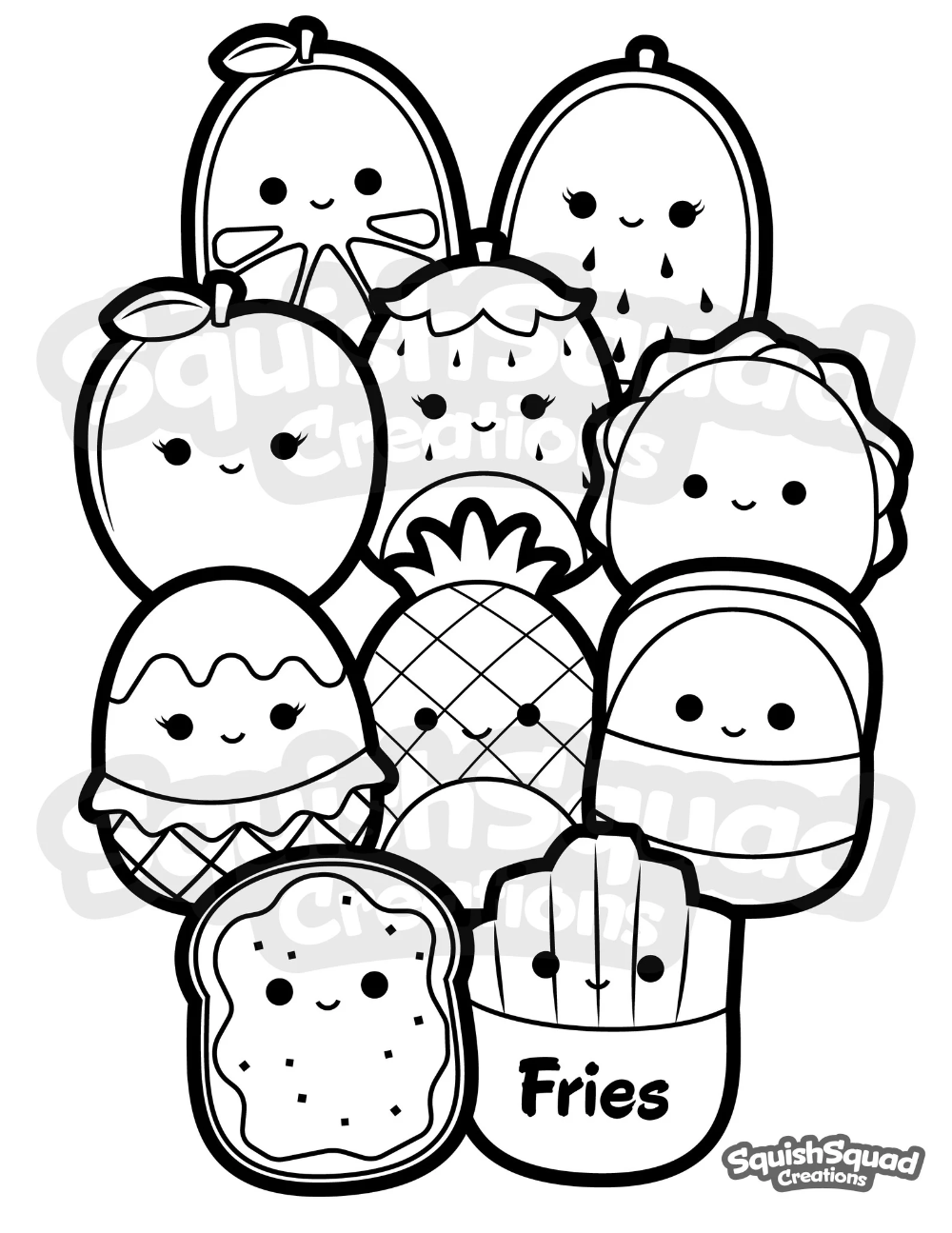 Squishmallows Coloring Pages: 100 Cute and Cuddly Characters to Color 86