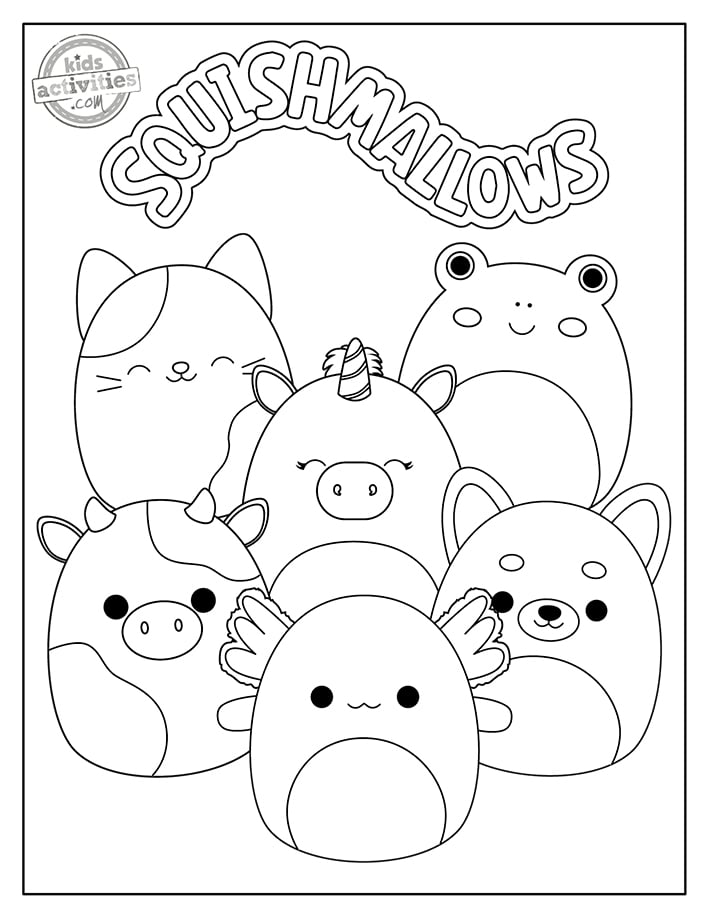 Squishmallows Coloring Pages: 100 Cute and Cuddly Characters to Color 88