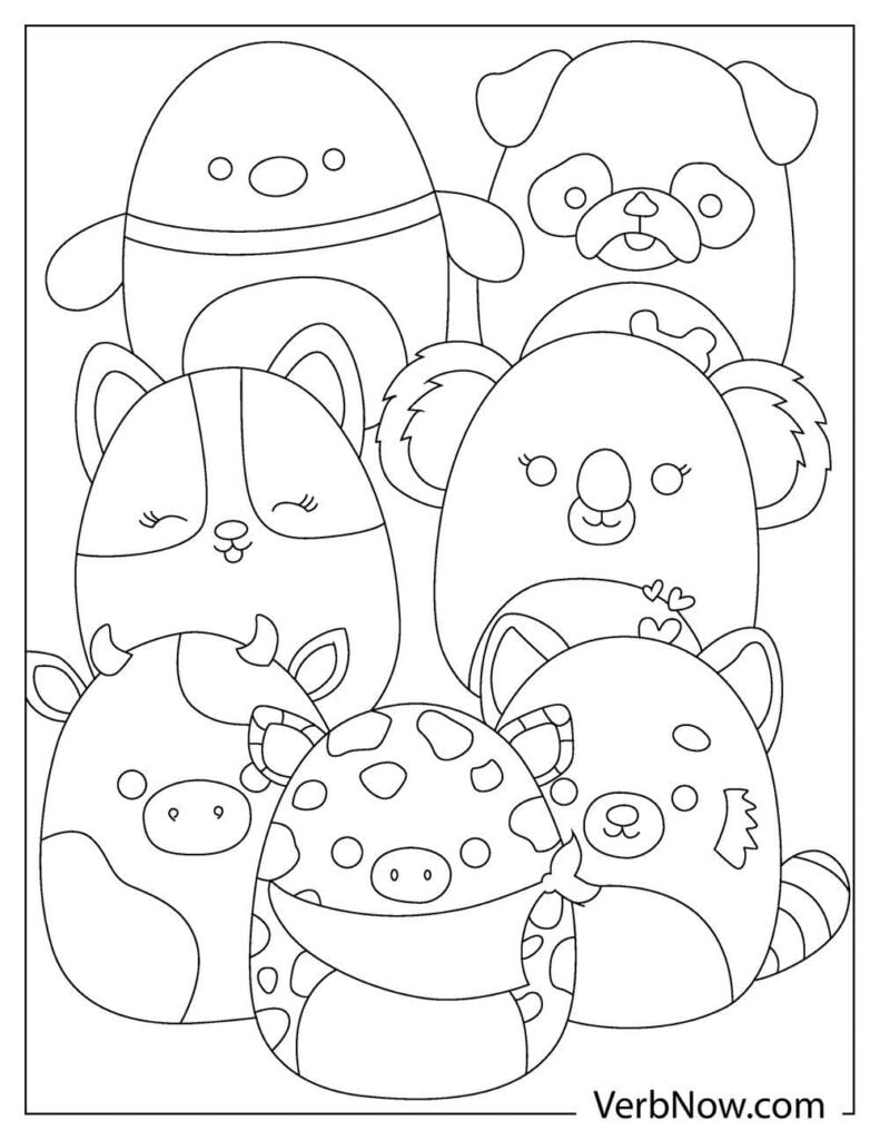 Squishmallows Coloring Pages: 100 Cute and Cuddly Characters to Color 90