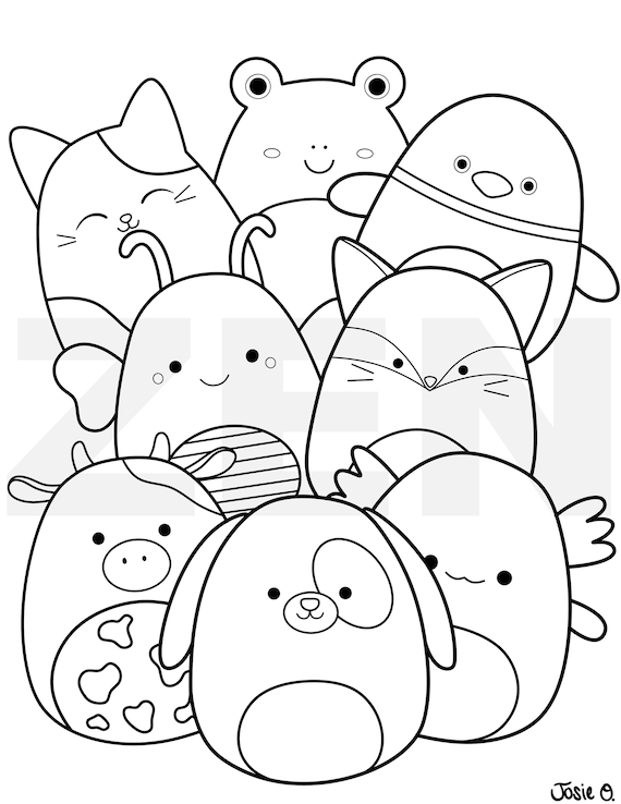 Squishmallows Coloring Pages: 100 Cute and Cuddly Characters to Color 92