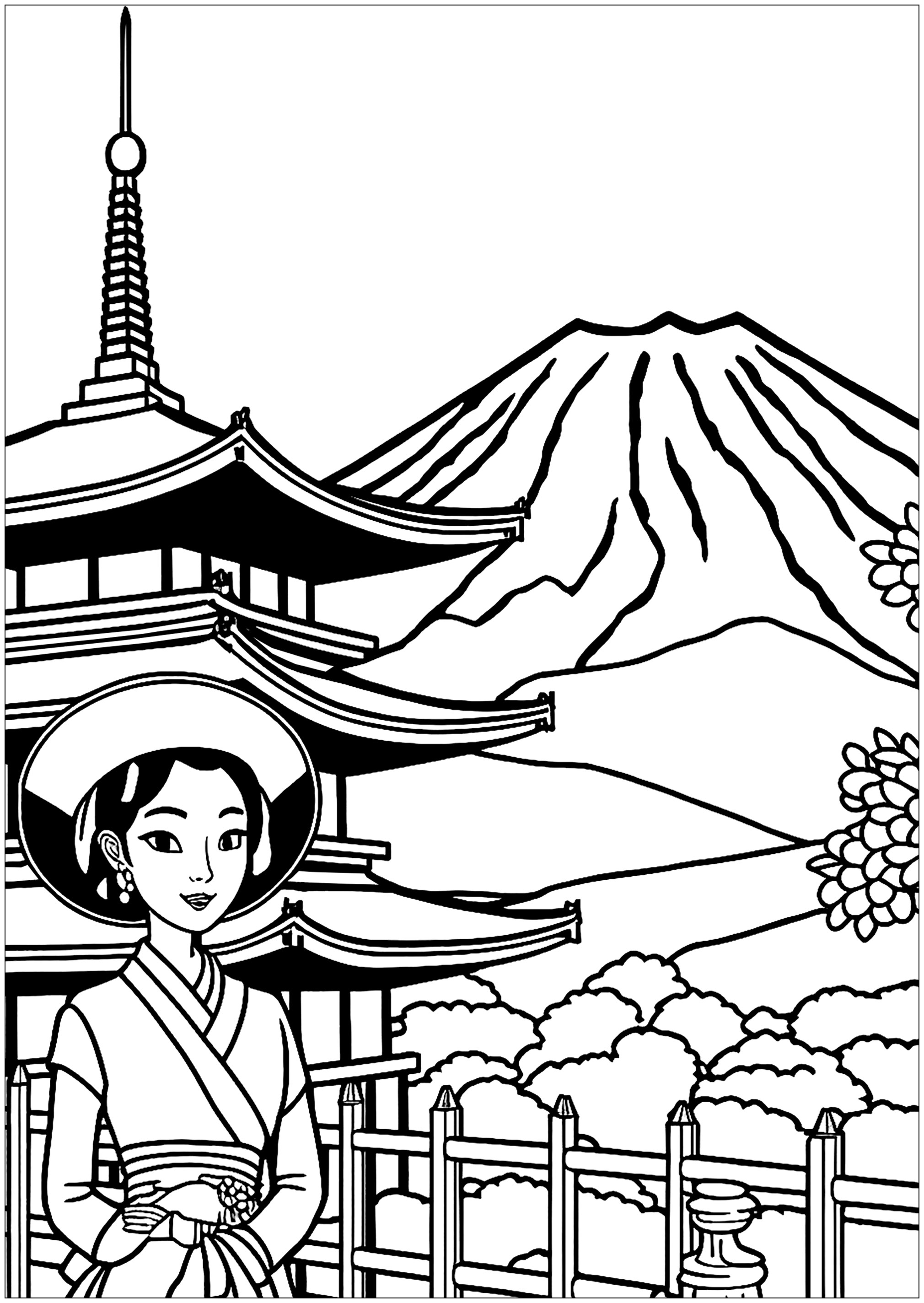 119 Japan Coloring Pages Printable 2