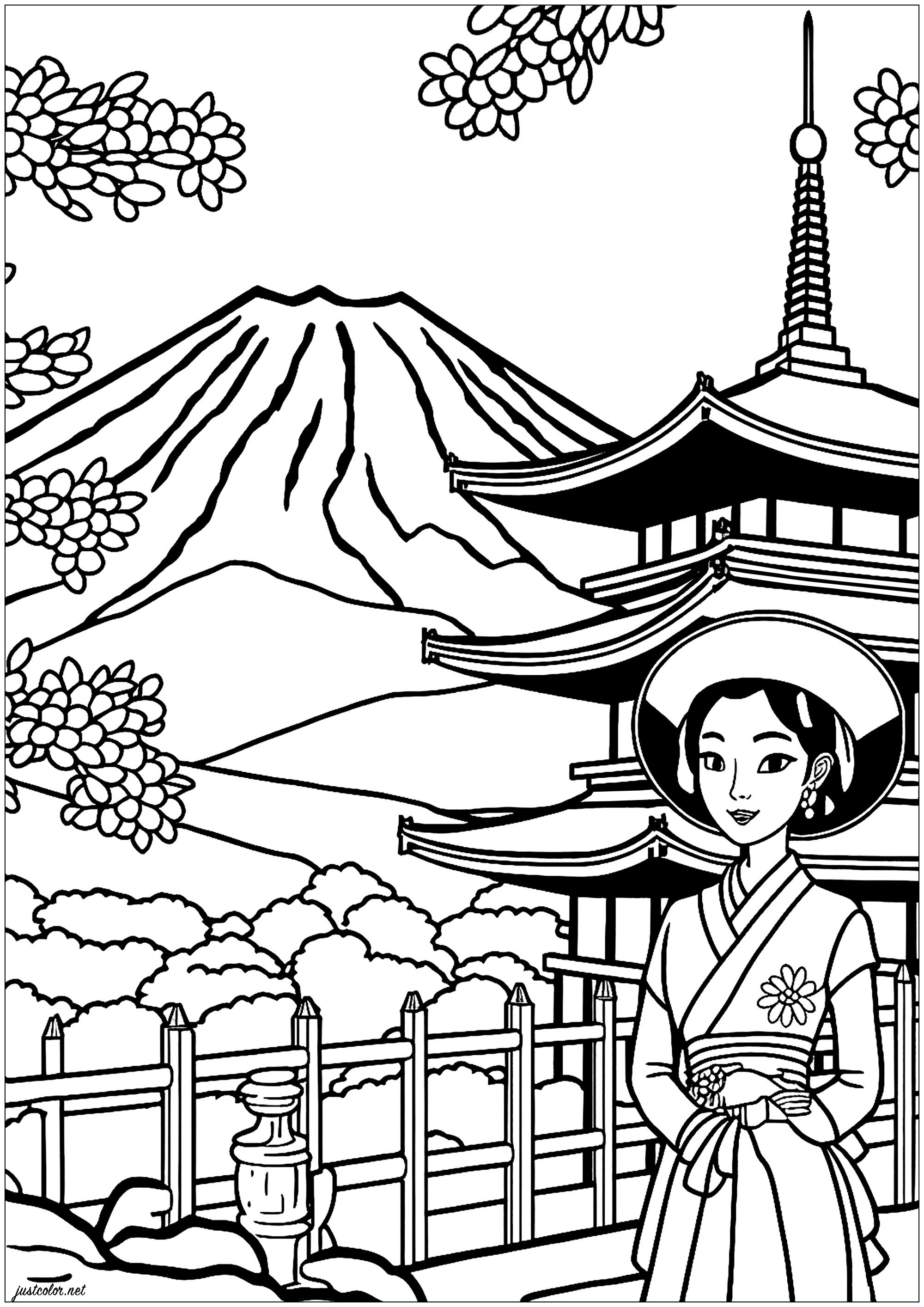 119 Japan Coloring Pages Printable 92