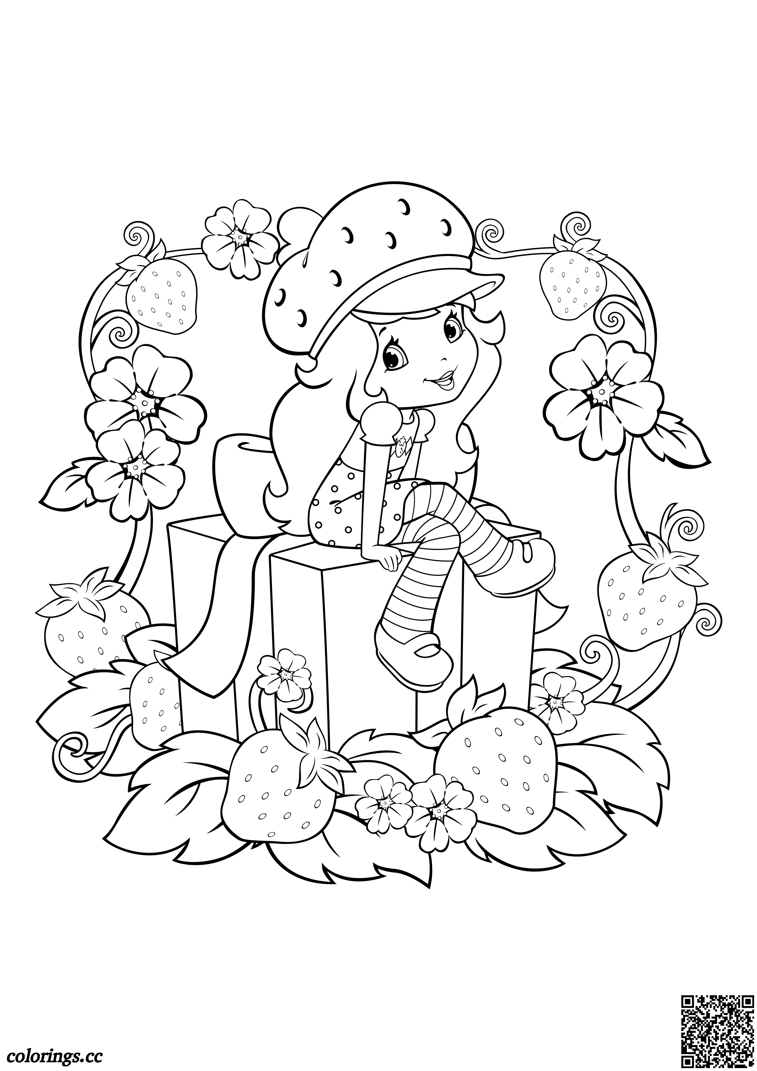 130+ Strawberry Shortcake Coloring Page for Sweet Fun 128