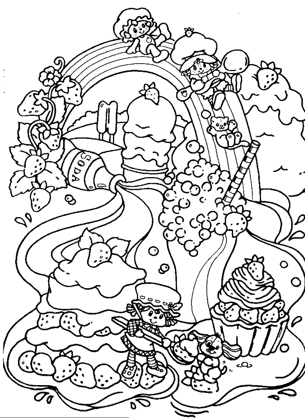 130+ Strawberry Shortcake Coloring Page for Sweet Fun 97