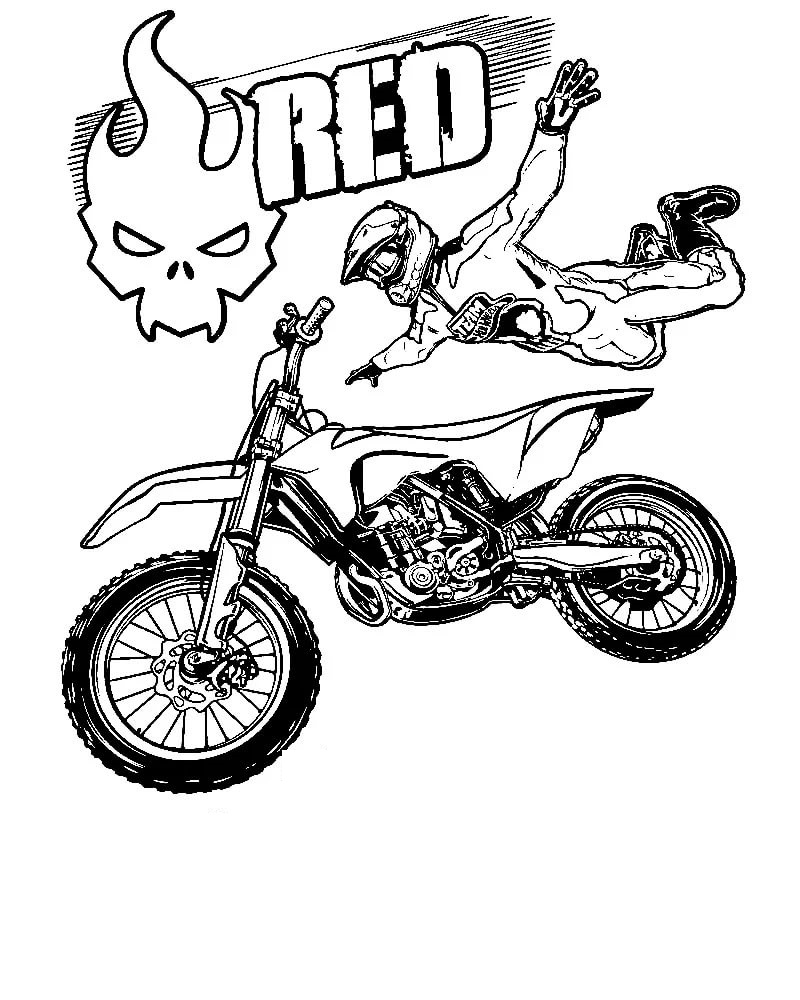 133 Dirt Bike Coloring Pages: Rev Up Your Creativity 14