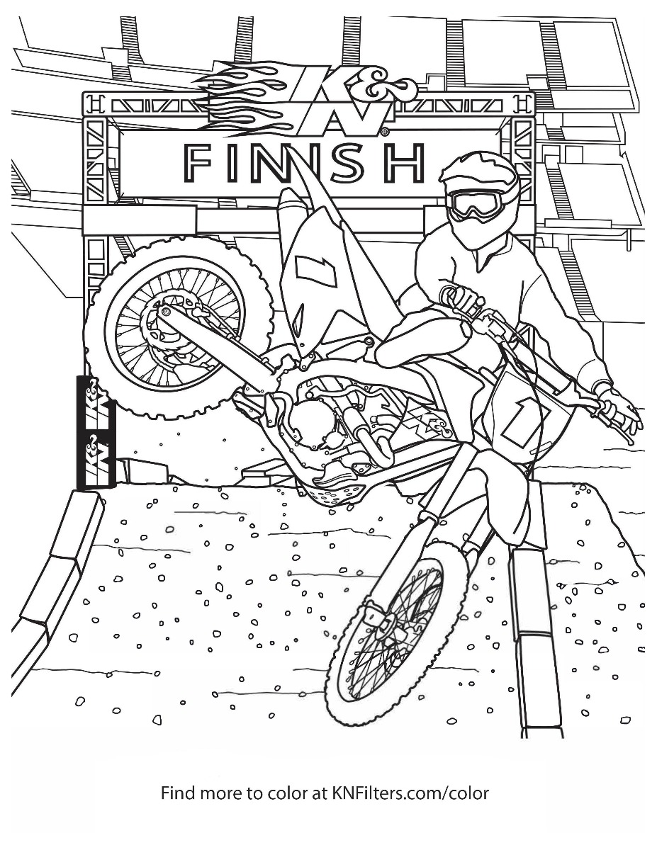 133 Dirt Bike Coloring Pages: Rev Up Your Creativity 3