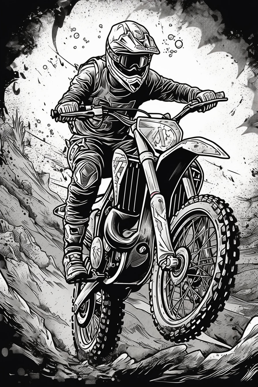 133 Dirt Bike Coloring Pages: Rev Up Your Creativity 57