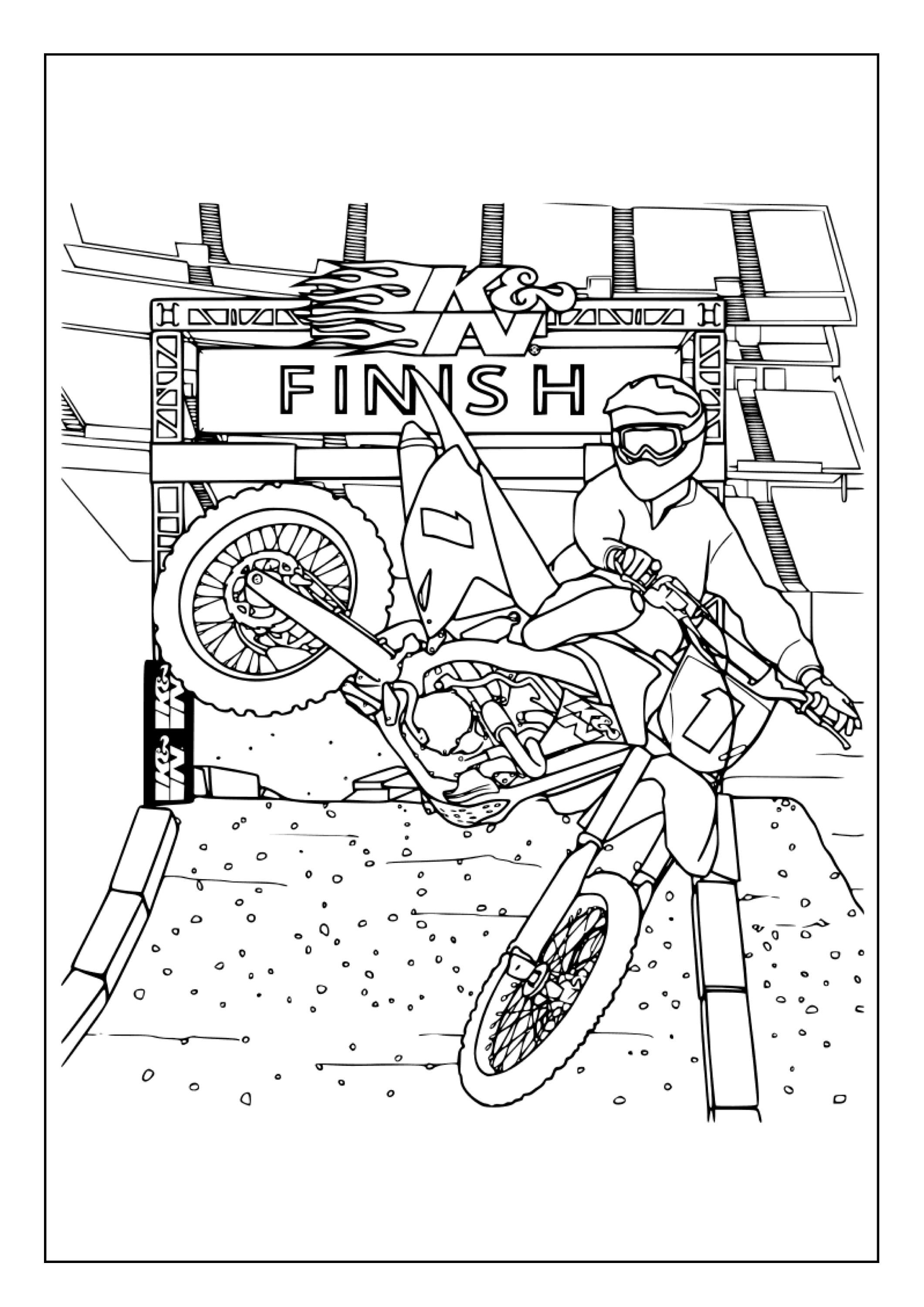 133 Dirt Bike Coloring Pages: Rev Up Your Creativity 81