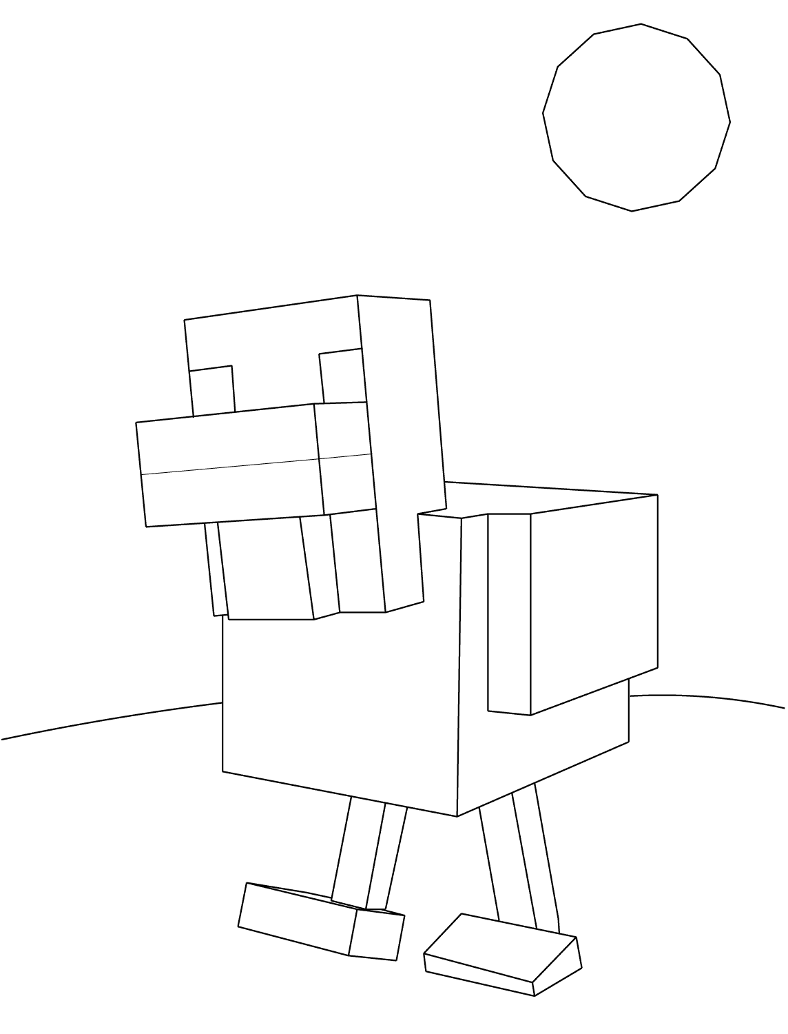 133+ Mikey and JJ Minecraft Coloring Pages Printable 117