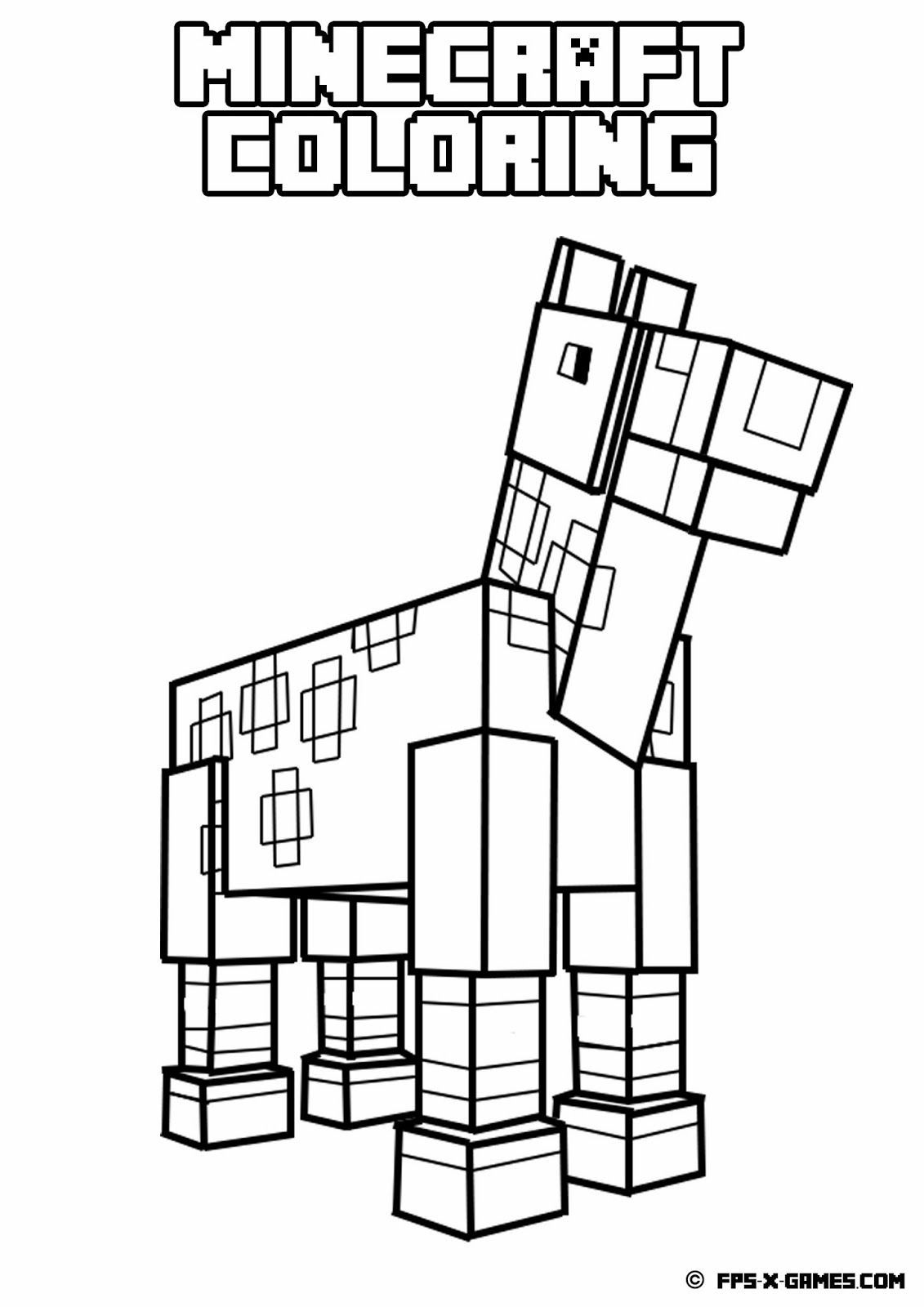 133+ Mikey and JJ Minecraft Coloring Pages Printable 121