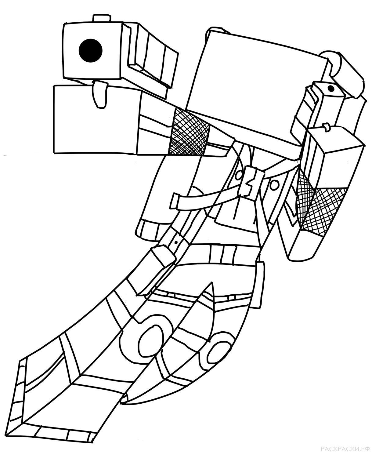 133+ Mikey and JJ Minecraft Coloring Pages Printable 122