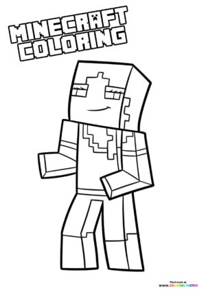 133+ Mikey and JJ Minecraft Coloring Pages Printable 15