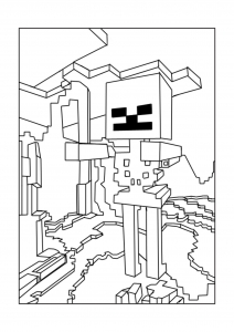 133+ Mikey and JJ Minecraft Coloring Pages Printable 2