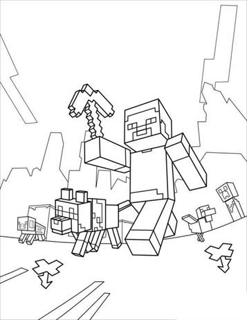 133+ Mikey and JJ Minecraft Coloring Pages Printable 29