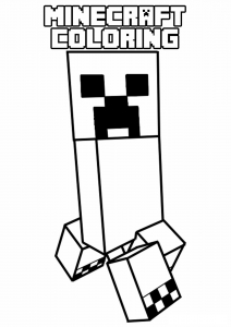 133+ Mikey and JJ Minecraft Coloring Pages Printable 3