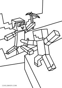 133+ Mikey and JJ Minecraft Coloring Pages Printable 4