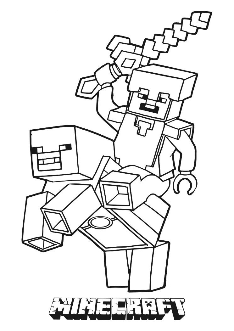 133+ Mikey and JJ Minecraft Coloring Pages Printable 85