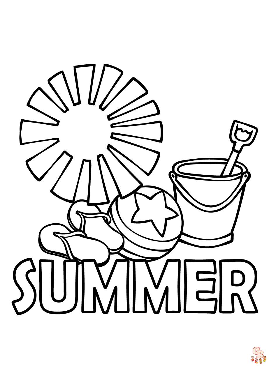 133 Sun and Sand Coloring Pages Free Printable 10