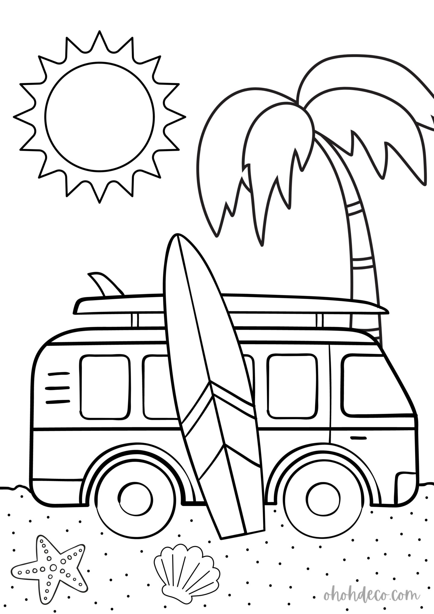 133 Sun and Sand Coloring Pages Free Printable 121