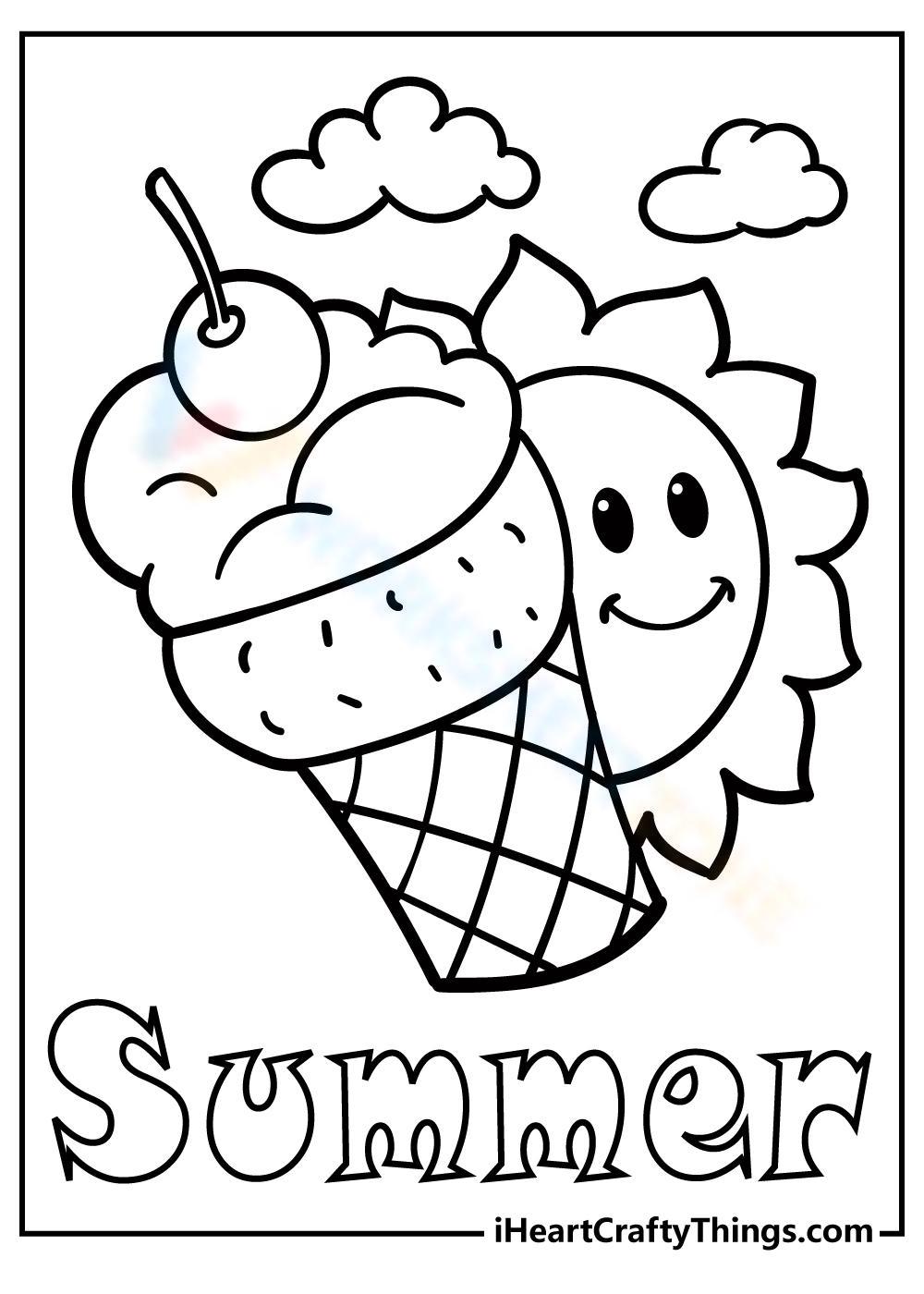 133 Sun and Sand Coloring Pages Free Printable 131