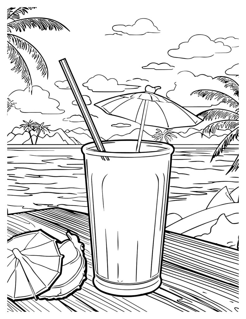 133 Sun and Sand Coloring Pages Free Printable 15