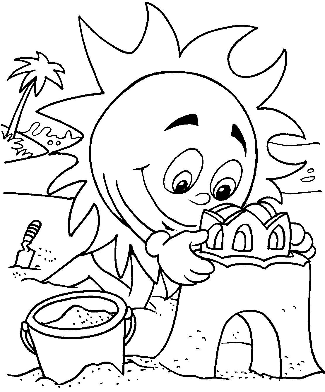 133 Sun and Sand Coloring Pages Free Printable 2