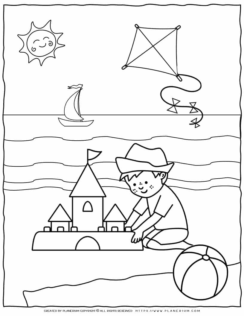 133 Sun and Sand Coloring Pages Free Printable 21