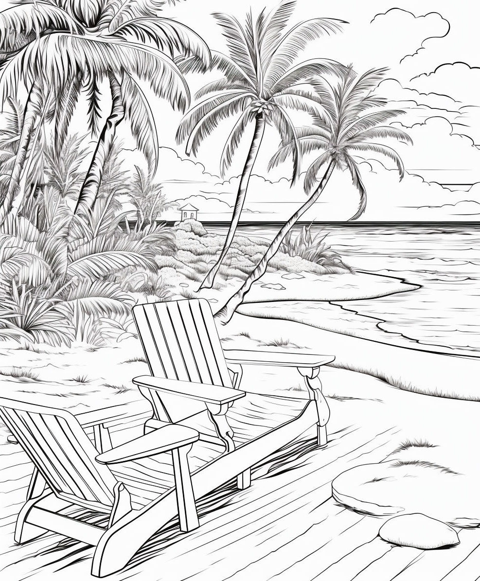 133 Sun and Sand Coloring Pages Free Printable 32