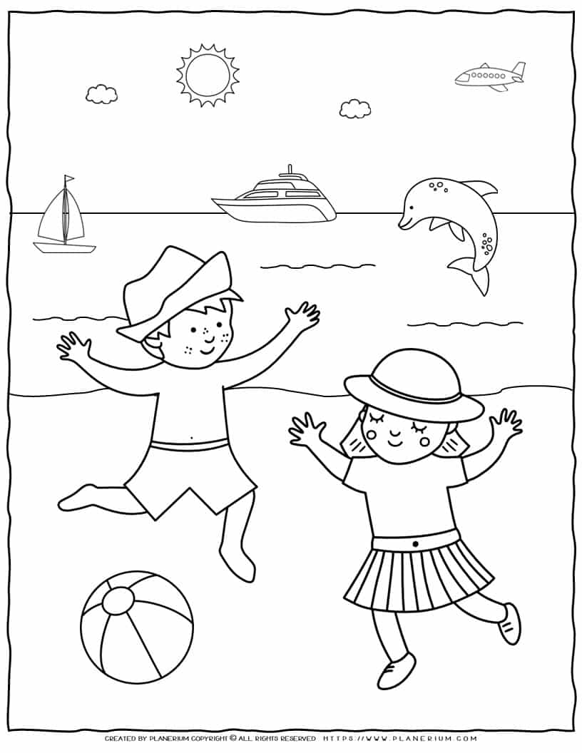 133 Sun and Sand Coloring Pages Free Printable 39