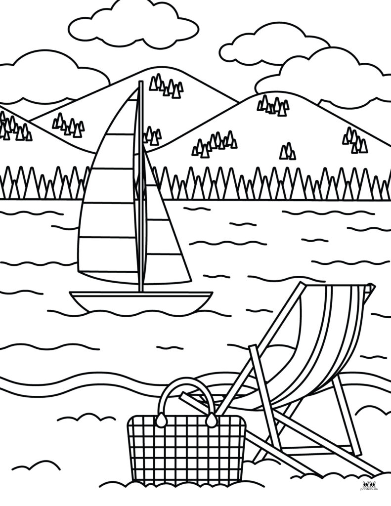 133 Sun and Sand Coloring Pages Free Printable 40