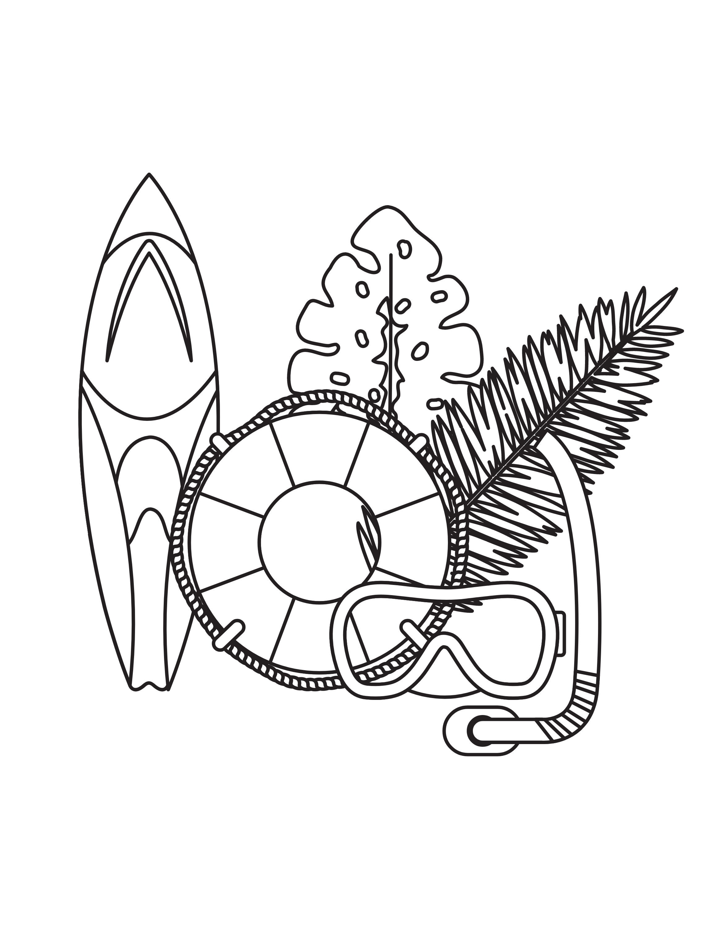 133 Sun and Sand Coloring Pages Free Printable 44