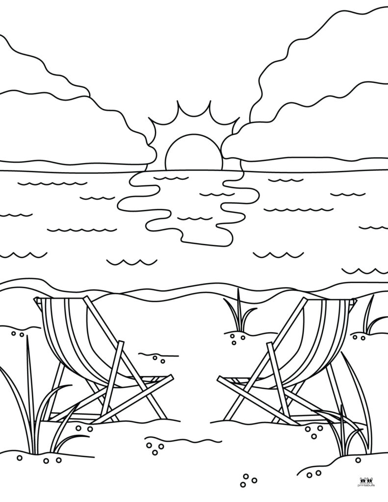 133 Sun and Sand Coloring Pages Free Printable 56