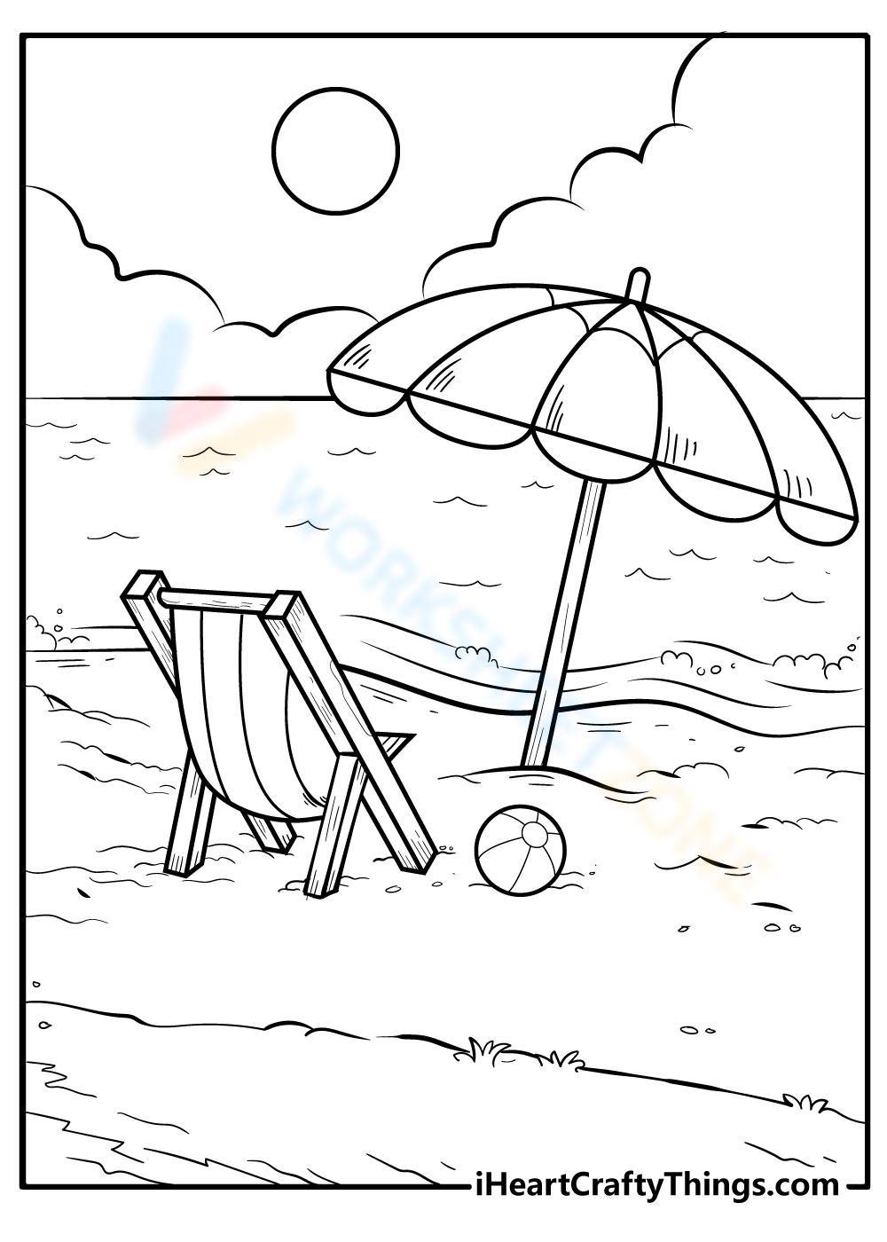 133 Sun and Sand Coloring Pages Free Printable 59