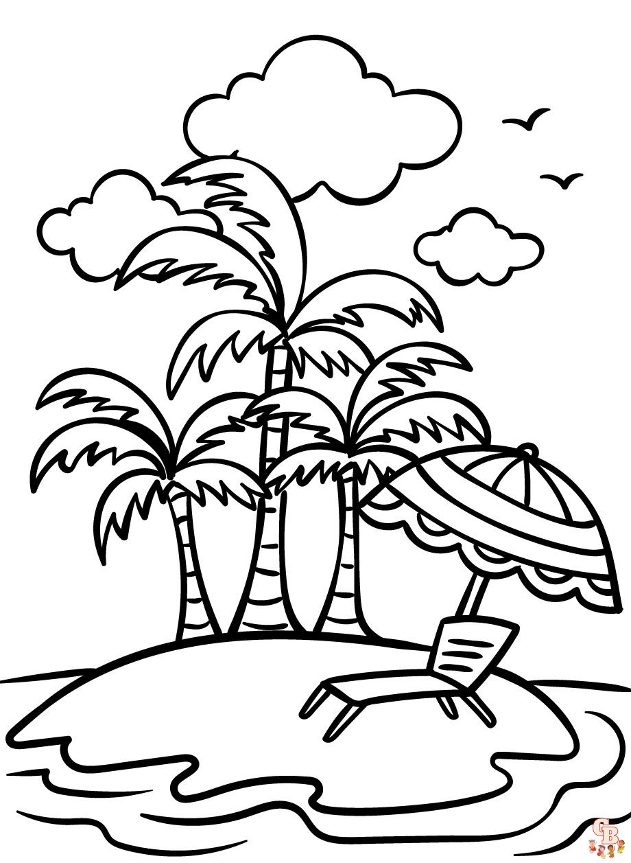 133 Sun and Sand Coloring Pages Free Printable 62