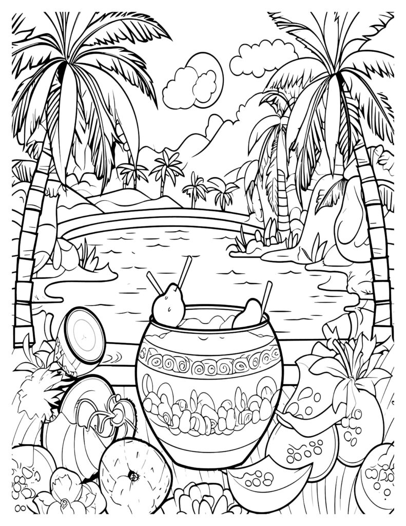 133 Sun and Sand Coloring Pages Free Printable 8