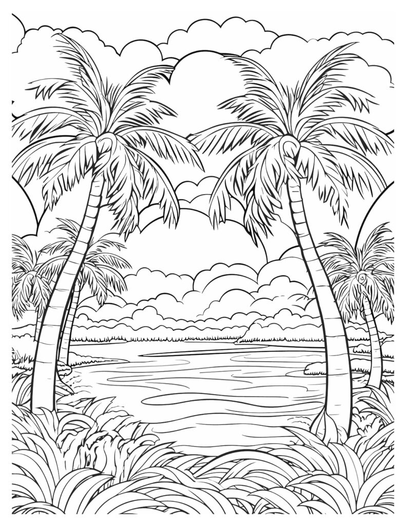 133 Sun and Sand Coloring Pages Free Printable 9